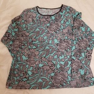 Lands' End Long Sleeve Swim Tee Rash Guard Sz 1X